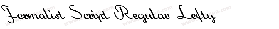 Formalist Script Regular Lefty字体转换